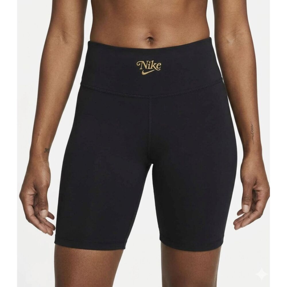 New Nike One Femme 7" Women's High Waist Biker Shorts Women's Size Small